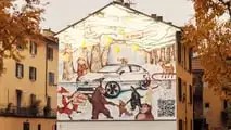 La fresque murale purificatrice d'air de Volvo à Milan Portanueva