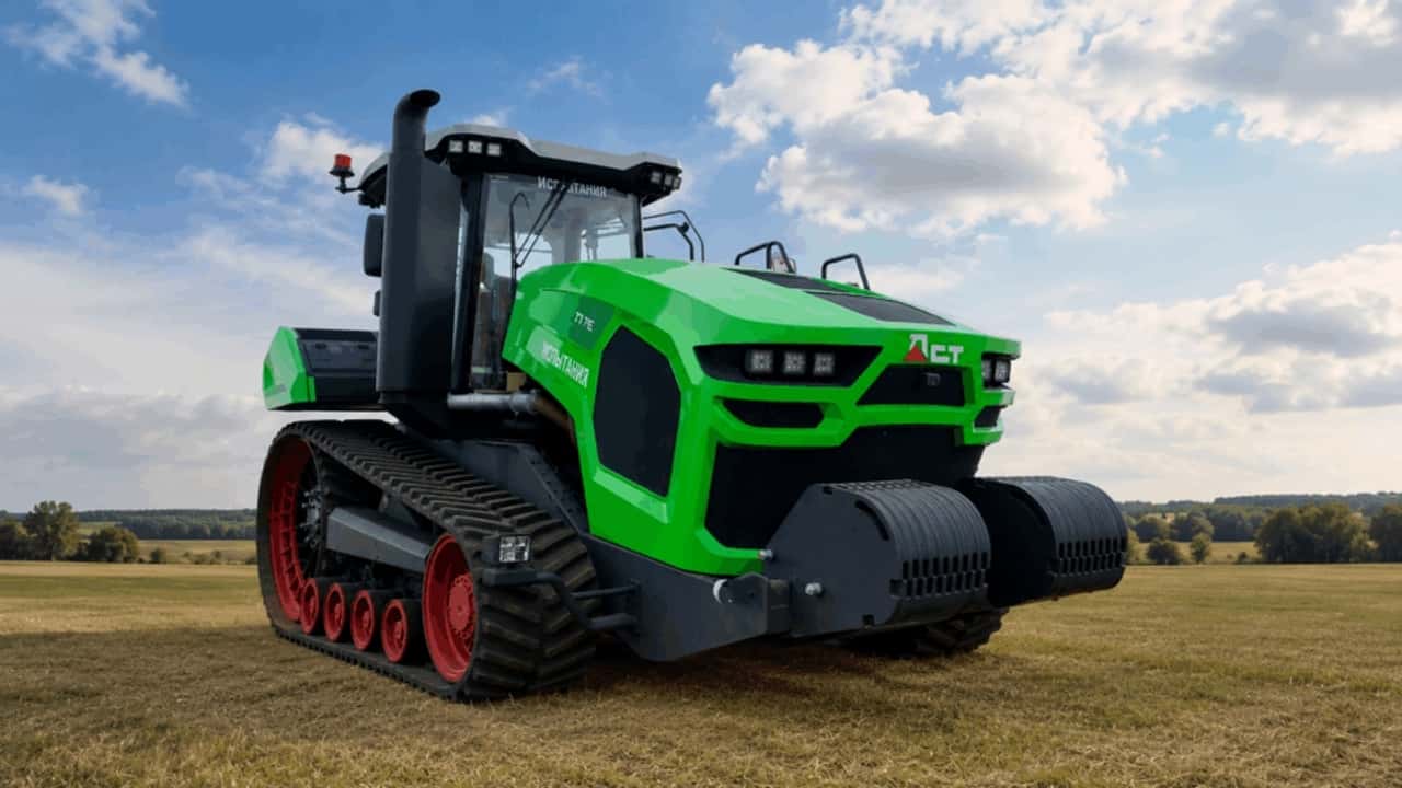 Trattore cingolato DST-Ural FT7E: con trasmissione elettromeccanica