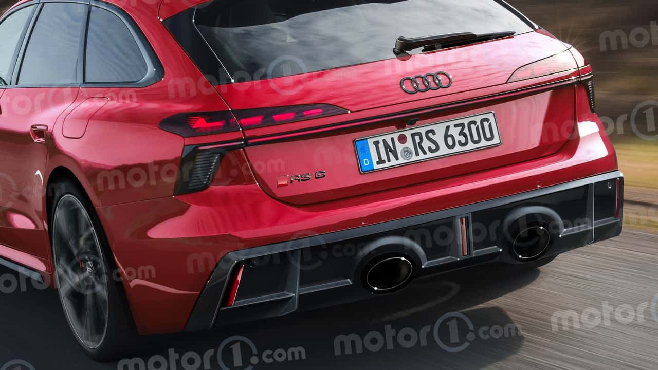 Audi RS 6 Avant (2026), il render di Motor1.com