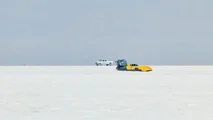 JCB Hydromax durante il record di velocità SCTA