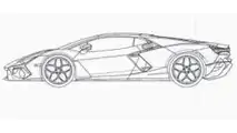Nuova Lamborghini V12, i disegni tecnici