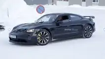 High-performance Porsche Taycan spy photo