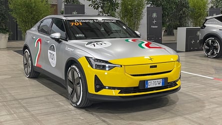 The Polestar 2 at the Mille Miglia 2025