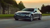 2023 Genesis Electrified G80 exterior driving shots