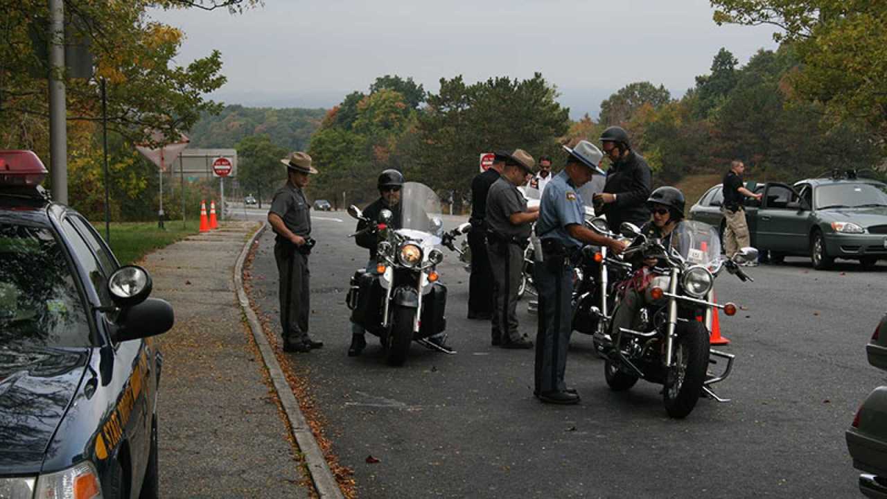 Motorcycle Police Checkpoint
