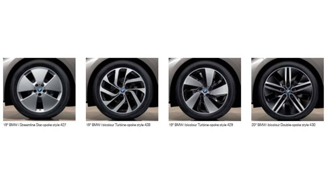 Standard And Optional Wheel Choices For The BMW i3