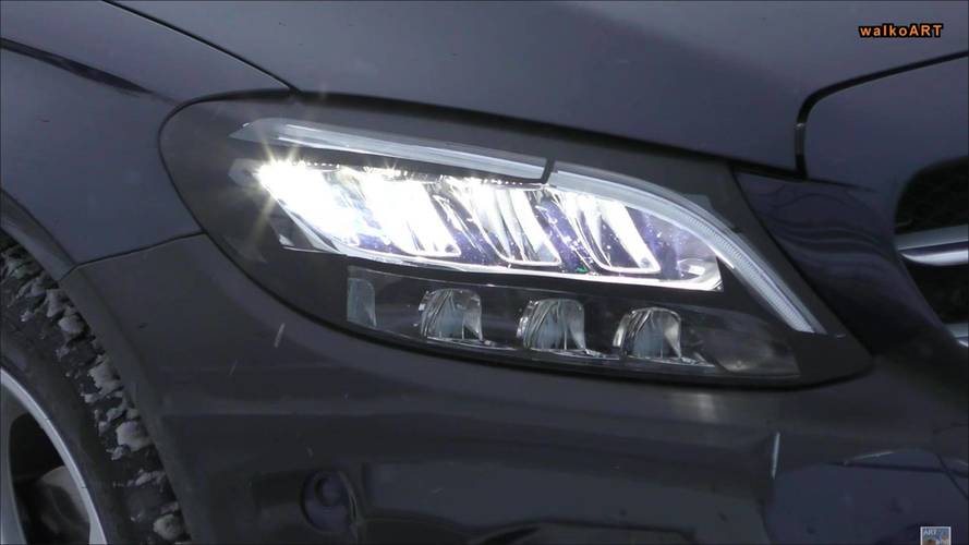 2018 Mercedes-Benz C-Class Headlight Spy Shots