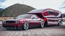 Dodge Challenger With Travel Trailer Renderings