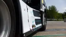 Mercedes-Benz eActros 600 side impact crash test