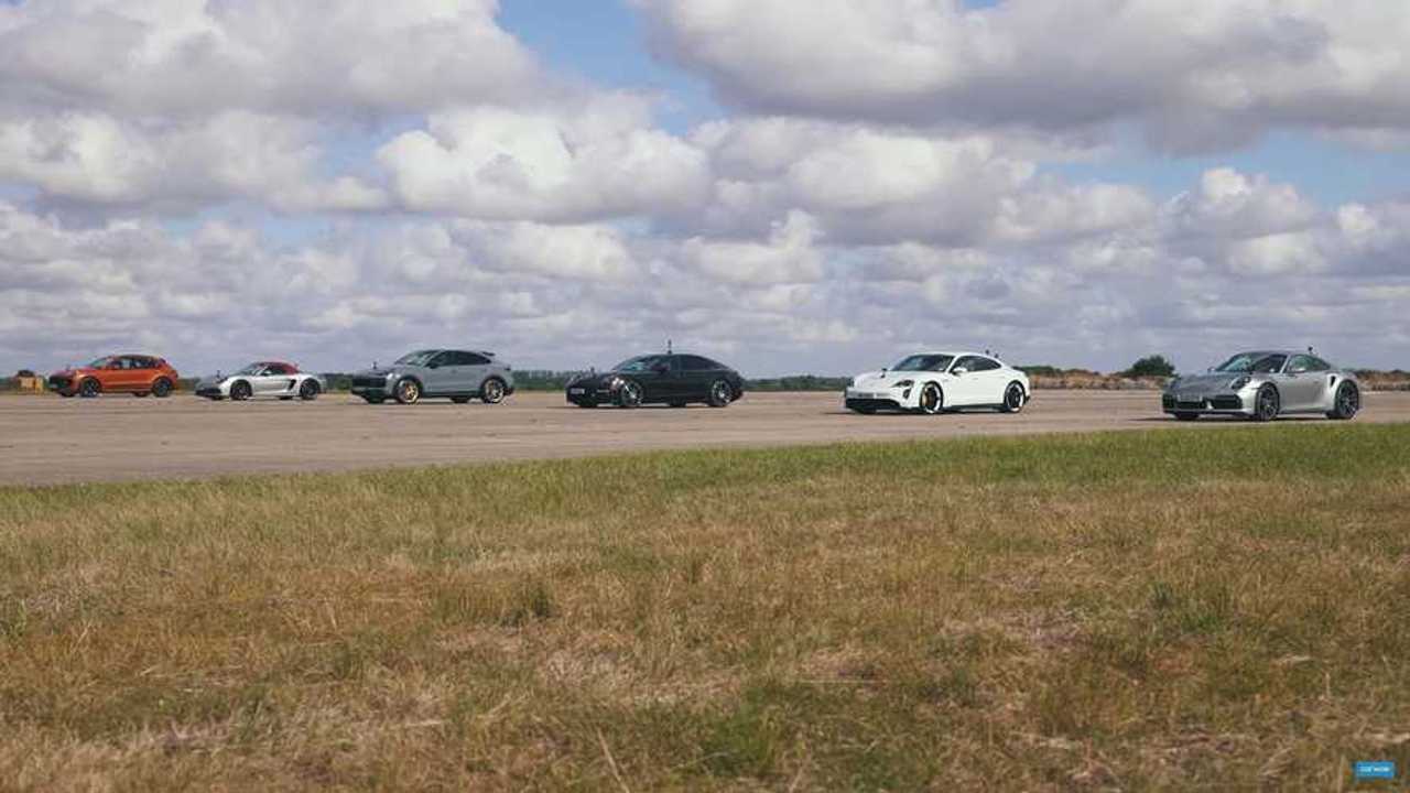Porsche ailesi drag yarışında