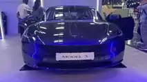 New Tesla Model 3 In Munich
