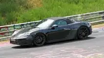 Porsche Boxster EV interior spy photos