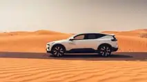 Polestar 3 prototype undergoing extreme hot weather testing in UAE