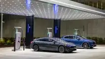 Mercedes-Benz Charging Hub at the headquarters of Mercedes-Benz USA in Sandy Springs, Georgia