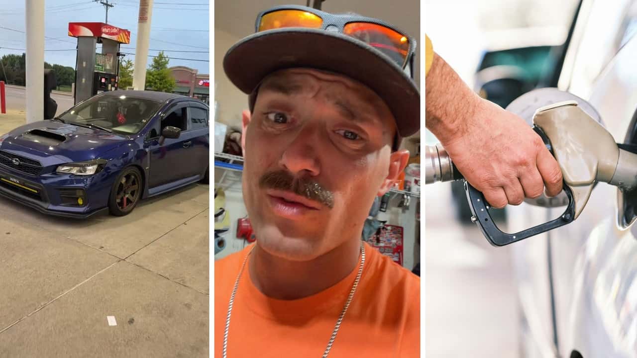 Man pulls up to gas station to fill up. What he sees next stops him in his tracks