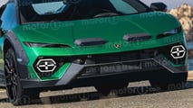 Lamborghini Temerario Sterrato, le rendu de Motor1.com