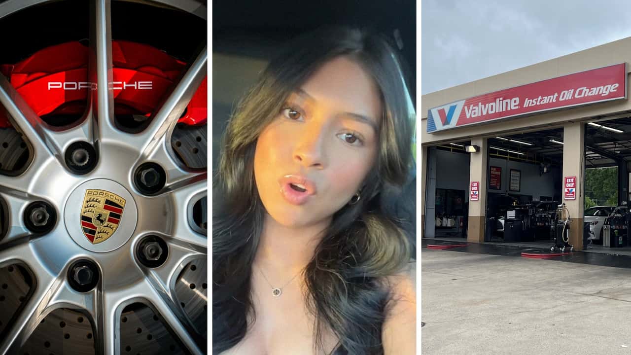woman gets Porsche Cayenne as a high school graduation gift.
