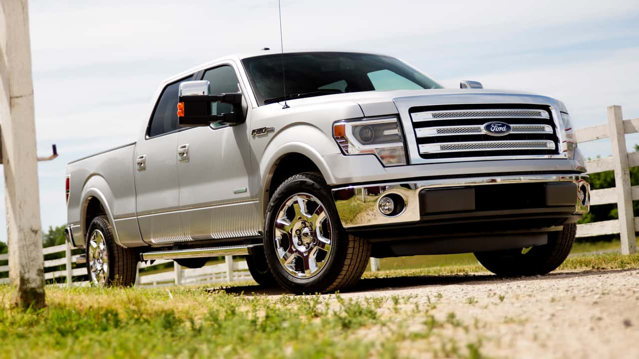 Front view of a 2014 Ford F-150.