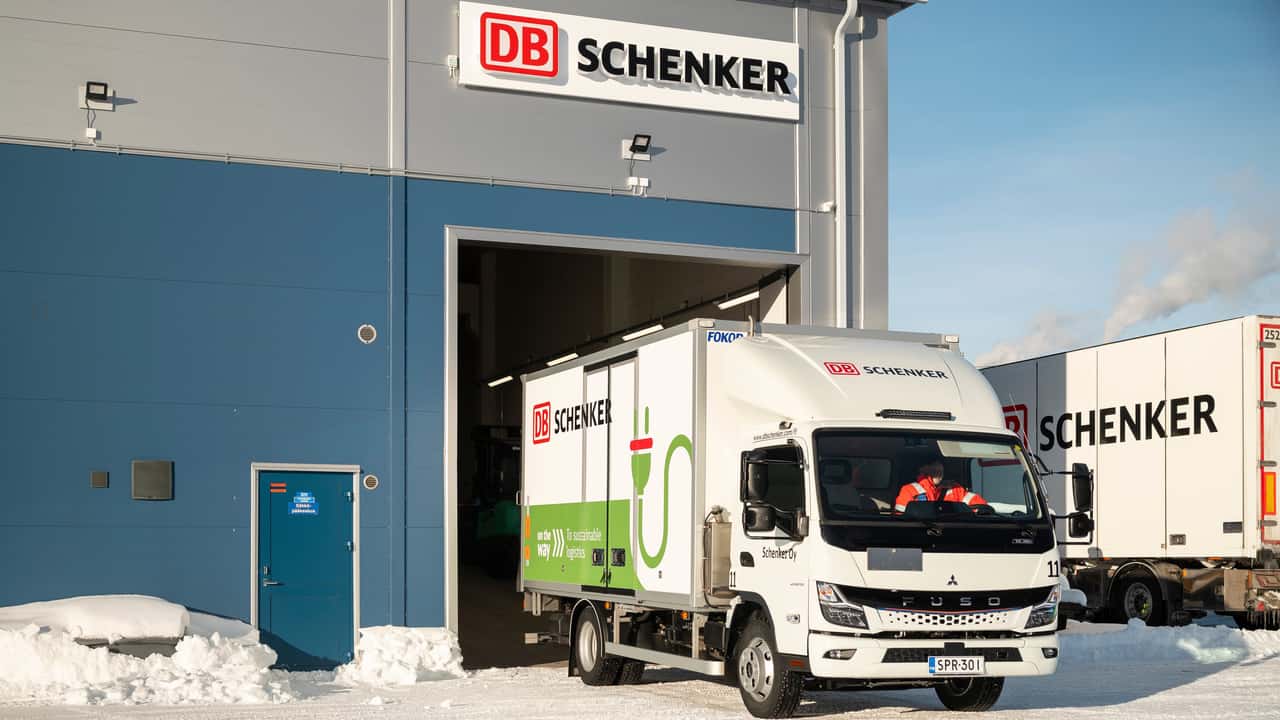 I FUSO eCanter a lavoro per DB Schenker in Germania