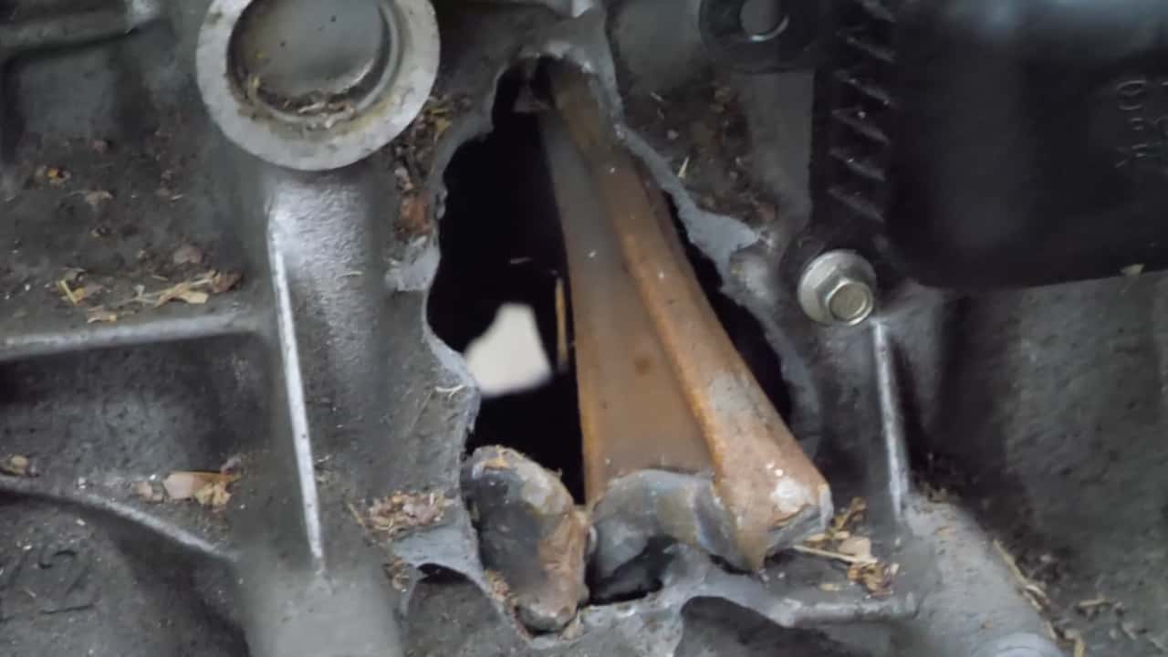 Wrecked: This Mazda 2.0L Skyactiv Engine Put a Rod Through the Block