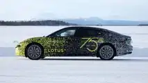 Der Prototyp der elektrischen Lotus-Limousine wird bei kaltem Wetter getestet