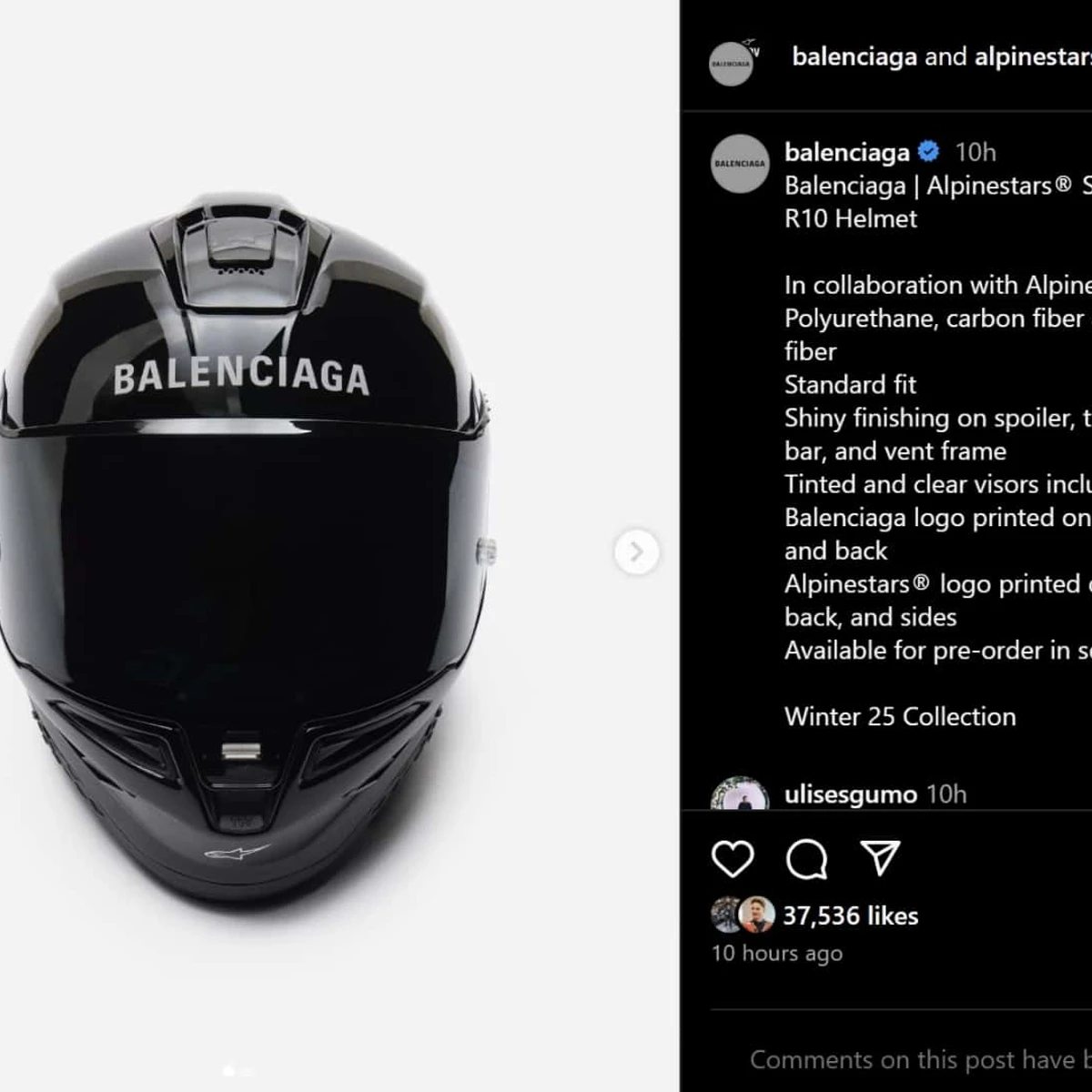 This Fashion Brand Finally Made An Actual Piece Of Motorcycle Gear, It  Doesn't Suck