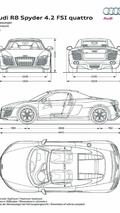 Audi R8 Spyder 4.2 FSI dimensions 01.07.2010