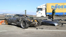Pagani C9 prototype autobahn crash in Germany 31.03.2010