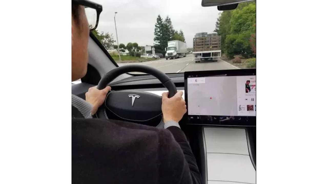 Tesla Model 3 Interior (via Instagram/Richard Hennessey)