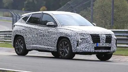 2021 Hyundai Tucson spy photo from Nurburgring