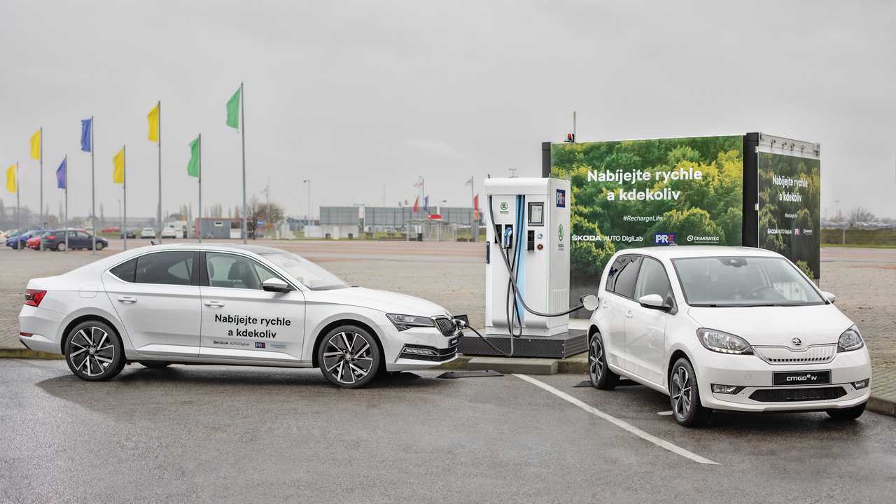 Ladesäule mit Schwungrad-Technik