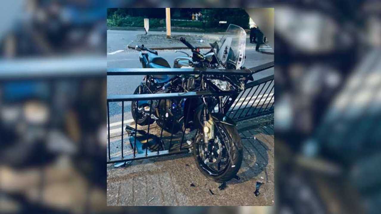 Motorcycle Thief Crashes Kawasaki Versys