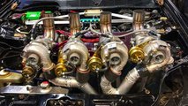 Bonkers Honda Civce Goes Anywhere With Four Turbos, Two Tracks