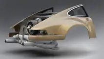 Porsche 911 engine modified by Williams and Singer