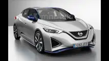 Nuova Nissan Leaf, il rendering