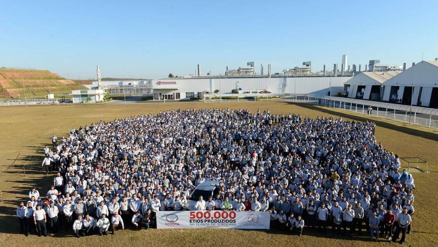 Toyota Etios - 500 mil unidades em Sorocaba (SP)
