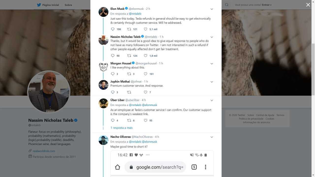 Nassim Taleb Blasts Tesla Customer Service On Twitter, Elon Musk Replies