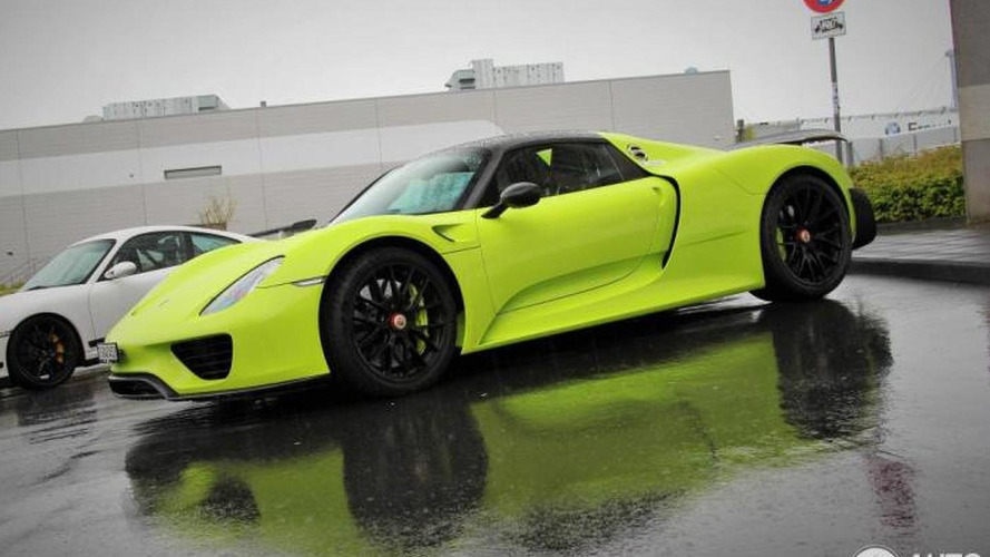 Porsche 918 Spyder Spotted With Weissach Package And Lime Green Paint