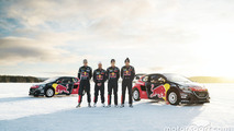 Kevin Hansen, Sebastien Loeb, Timmy Hansen and Davy Jeanney