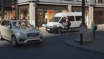 Volvo cyclist anti-collision warning system