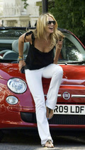 Elle McPherson with Fiat 500C