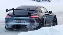 Porsche 718 Cayman GT4 RS Spy Photos Tail