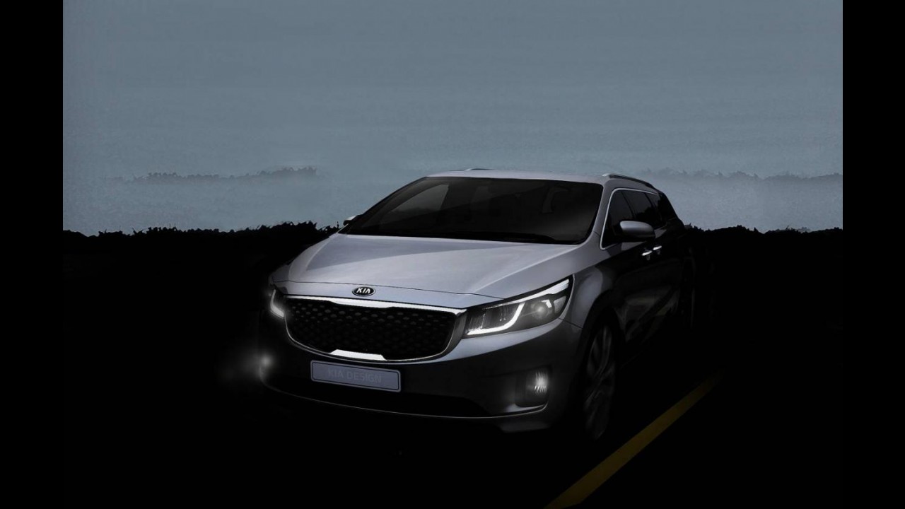 Kia divulga novo teaser e adianta detalhes da próxima geração da Carnival