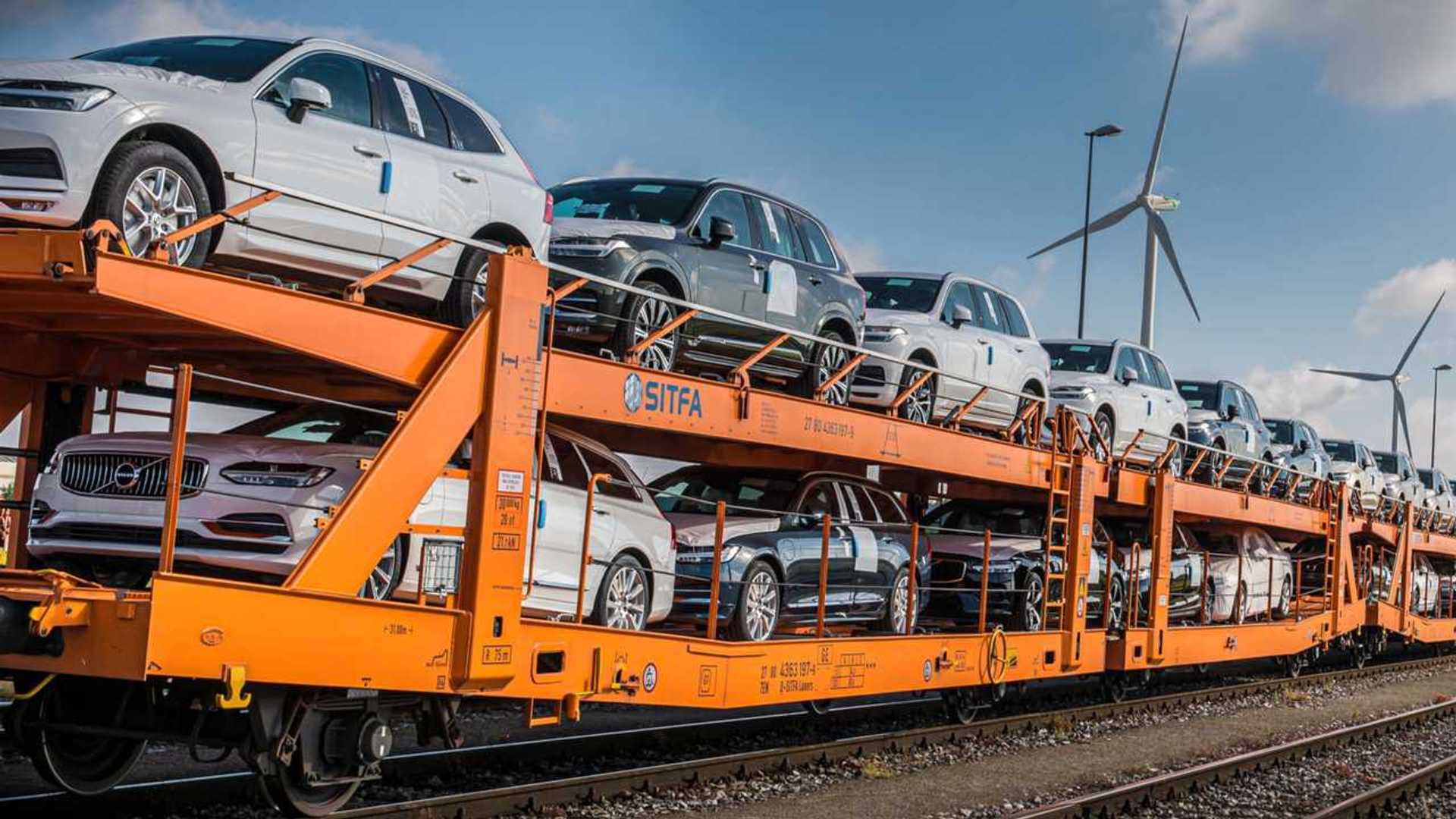 Volvo goes green by swapping trucks for trains