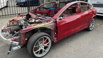 Wrecked Tesla Model 3 Performance