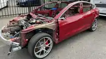 Wrecked Tesla Model 3 Performance