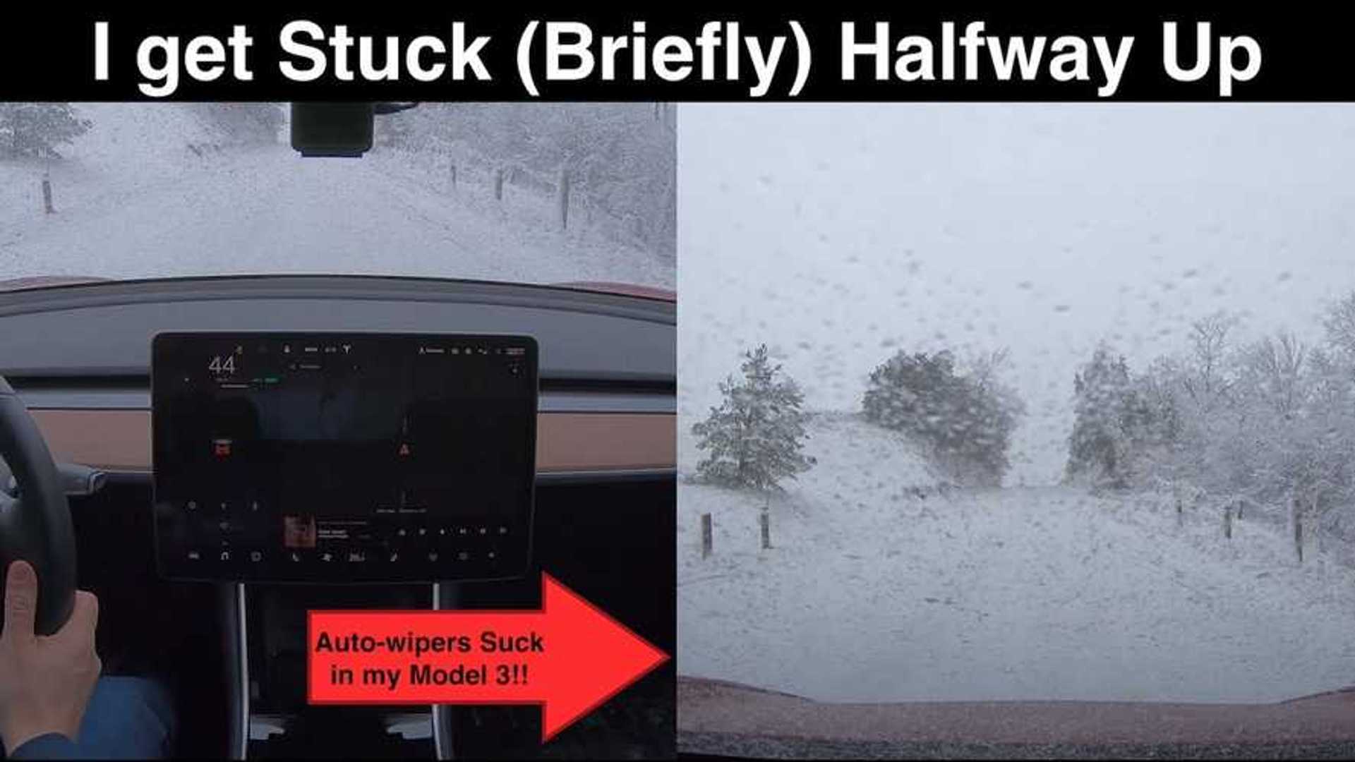Tesla Model 3 Rwd Versus An Icy Hill Video
