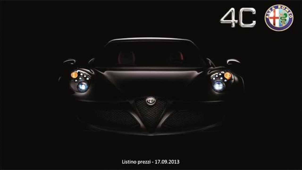 [Copertina] - Alfa Romeo 4C, prezzi e listino completo