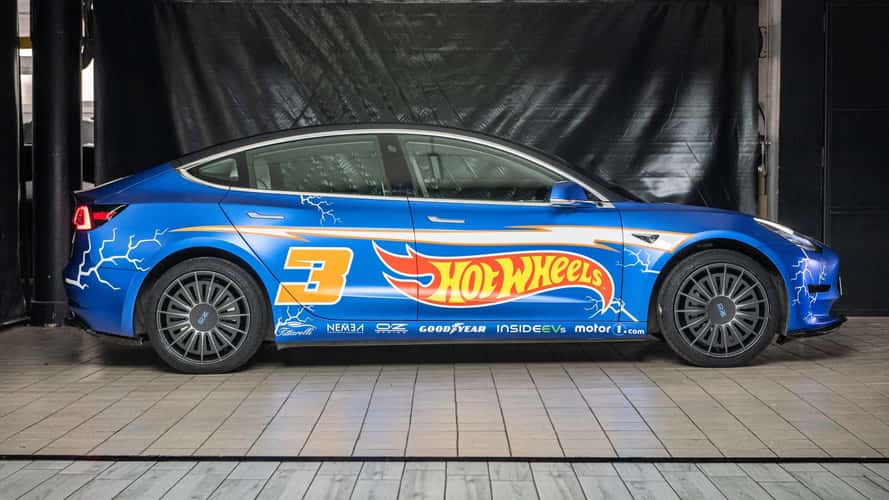 Check out this life-size Tesla Model 3 Hot Wheels we helped create