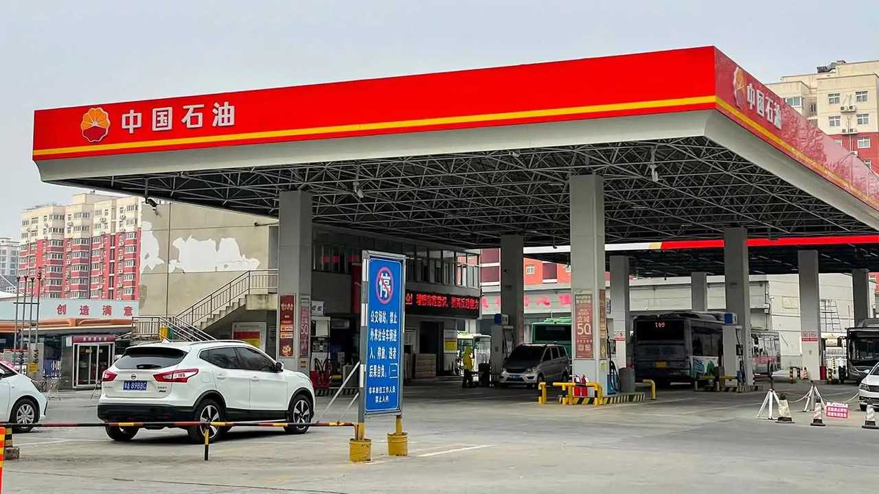 Stazione di benzina in Cina